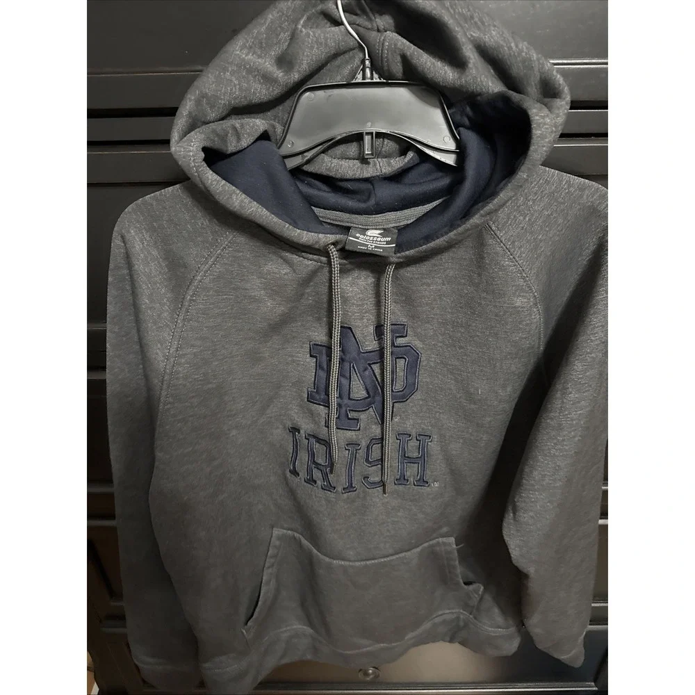 Notre Dame Fighting Irish Logo Hooded Pullover‎ Colosseum Sweatshirt  Size M